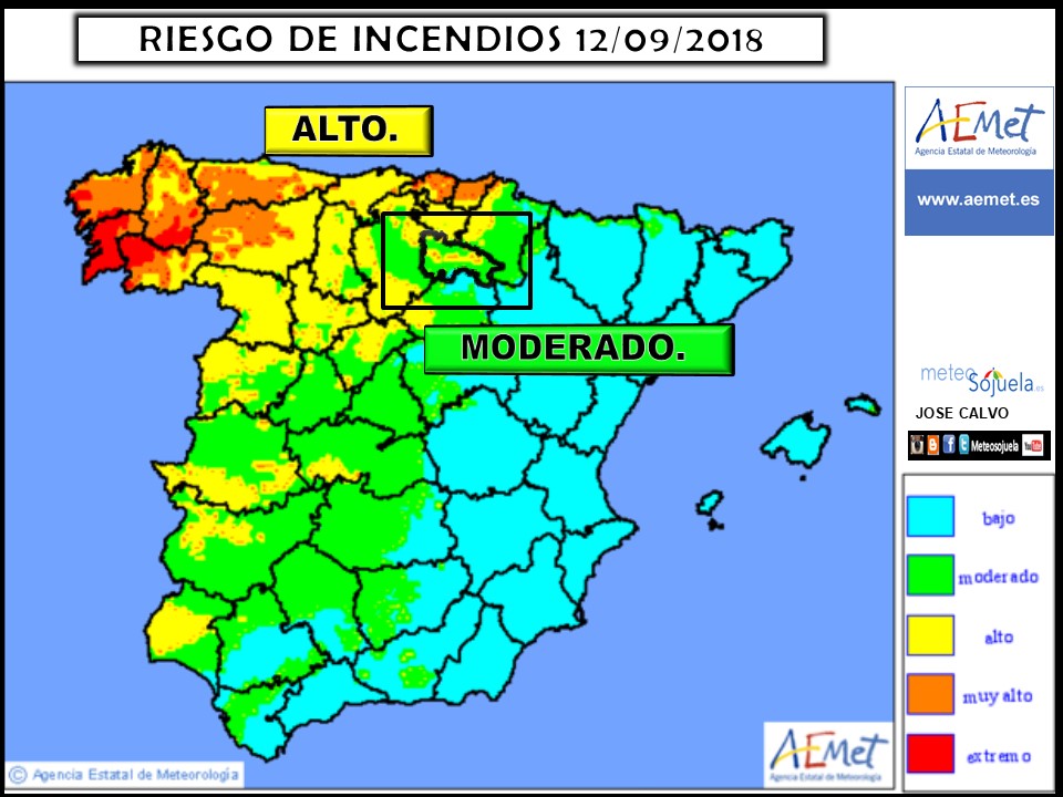 Riesgo de incendios. Meteosojuela