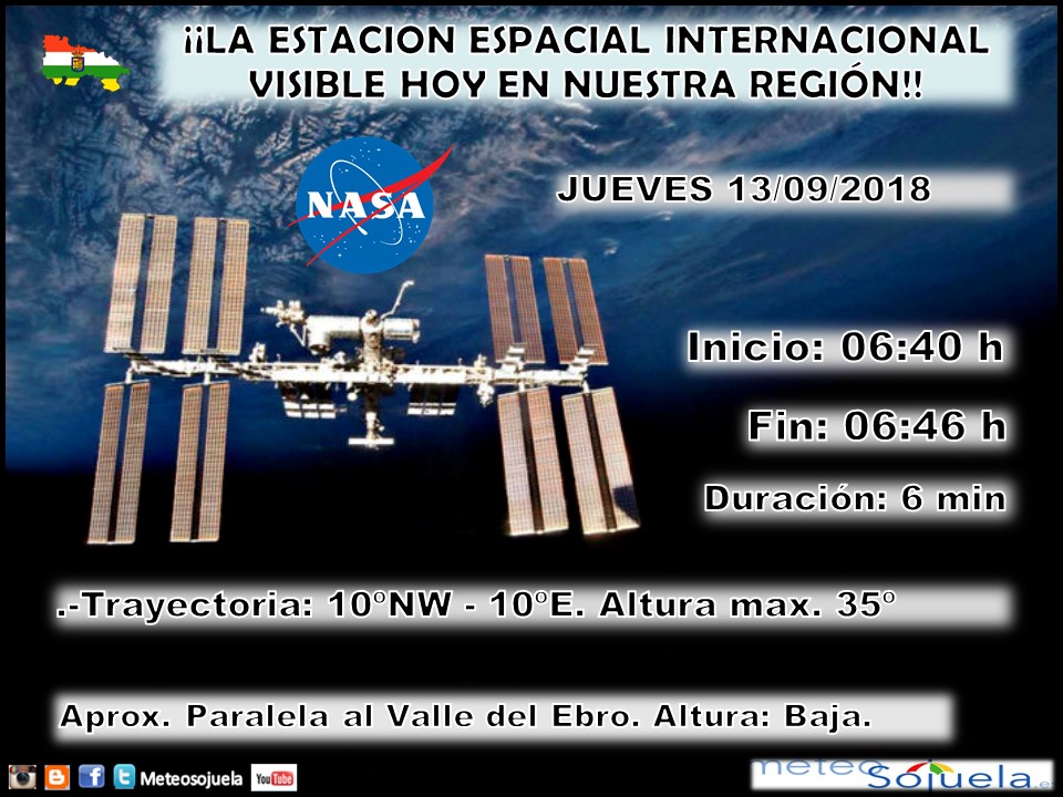 Estación Espacial Internacional.ISS. La Rioja. Meteosojuela