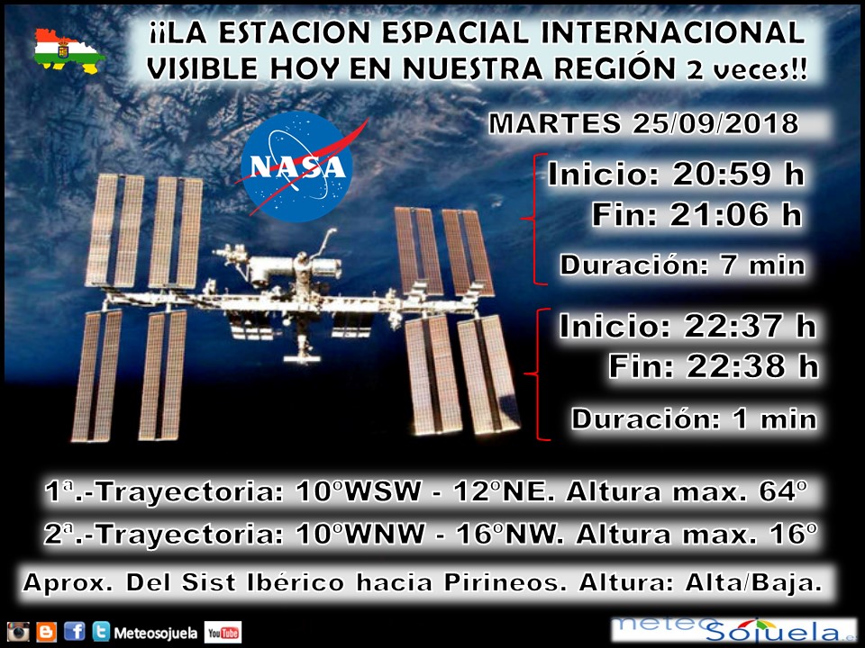 Estación Espacial Internacional.ISS. La Rioja. Meteosojuela