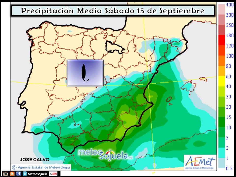 Modelo de precipitacion de AEMET.Meteosojuela