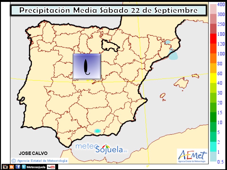 Modelo de precipitacion de AEMET.Meteosojuela