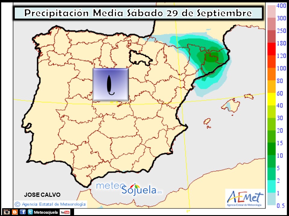 Modelo de precipitacion de AEMET.Meteosojuela