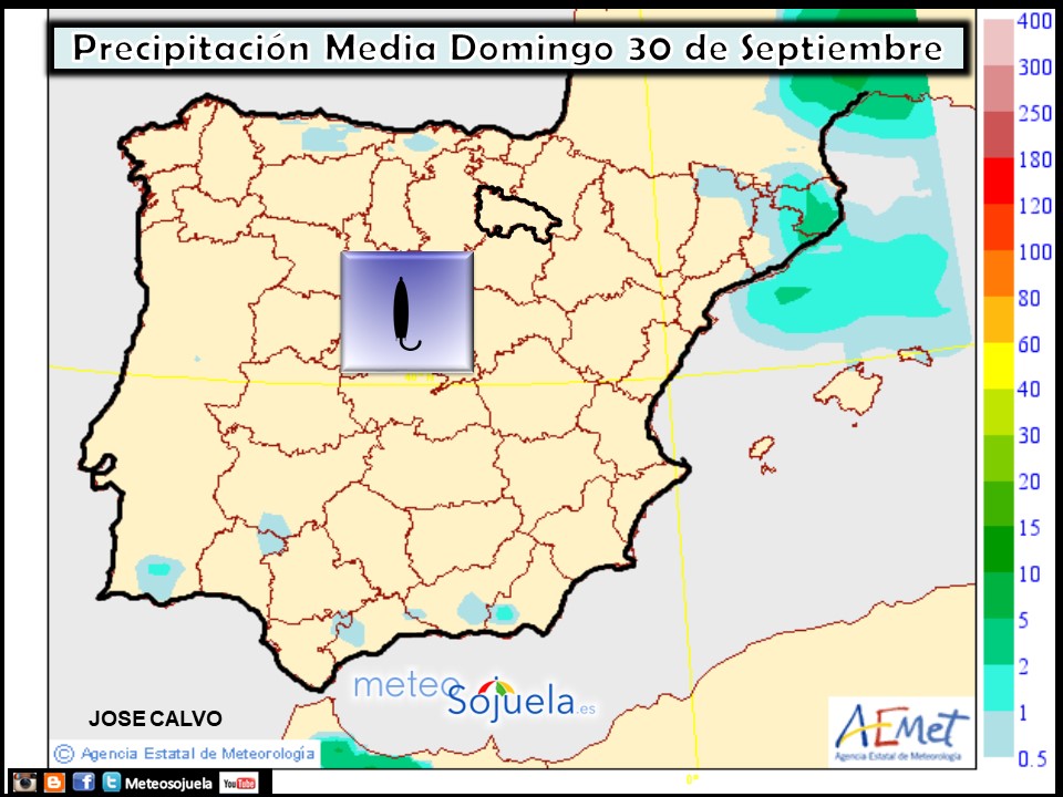 Modelo de precipitacion de AEMET.Meteosojuela