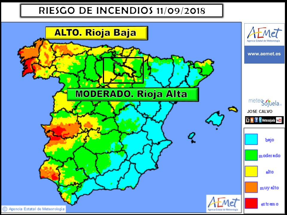 Riesgo de incendios. Meteosojuela