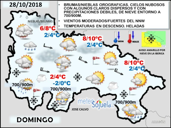 Mapa meteorologico significativo de hoy en La Rioja. Meteosojuela Mapa meteorologico significativo de hoy en La Rioja. Meteosojuela