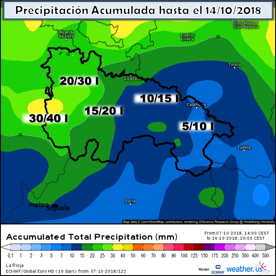 Modelo meteorologico de precipitación acumulada