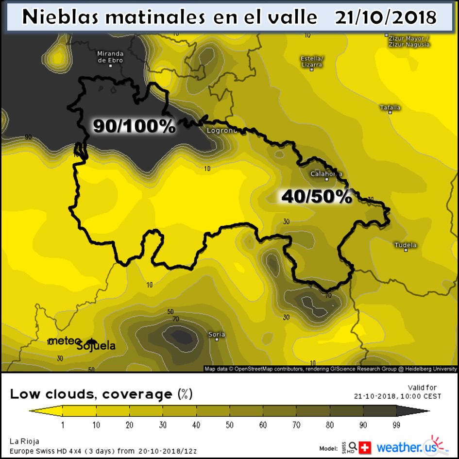 Modelos de predicción de nieblas. Weatherus. Meteosojuela