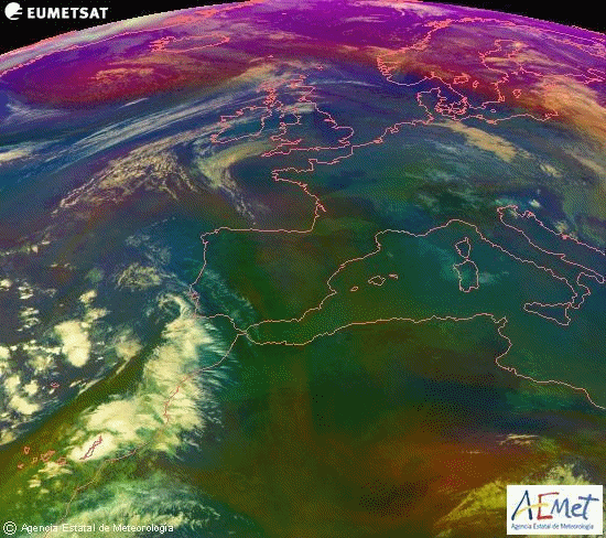Animación de masas de aire Meteosat. Meteosojuela.