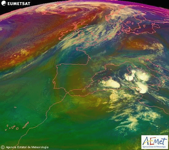 Animación de masas de aire Meteosat. Meteosojuela.
