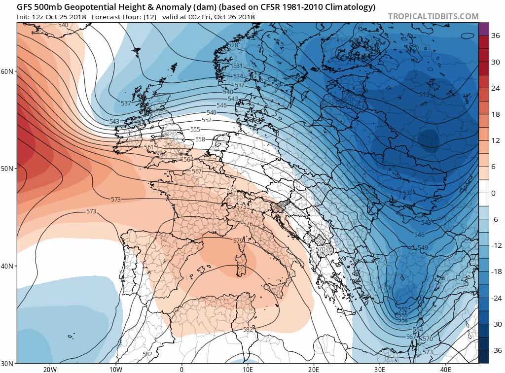 Modelos de Anomalías de Temperaturas en Capas Altas(500hPa).Meteosojuela