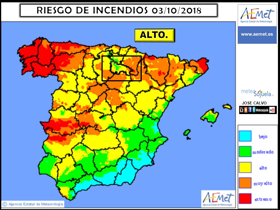 Riesgo de incendios. Meteosojuela