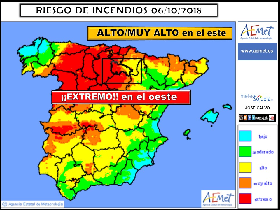 Riesgo de incendios. Meteosojuela