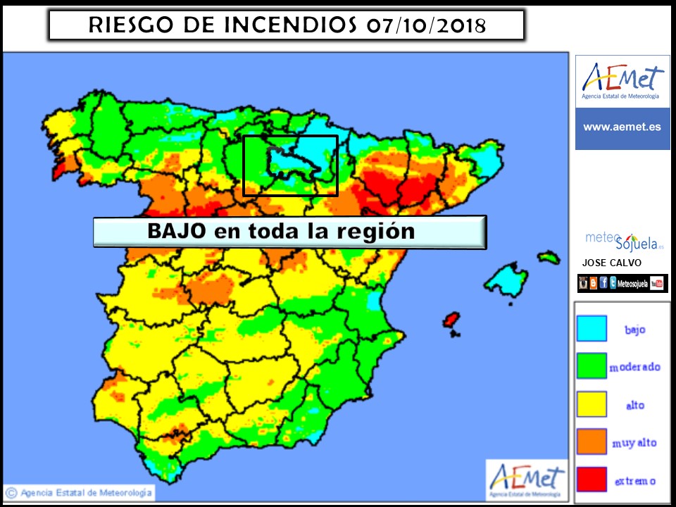 Riesgo de incendios. Meteosojuela