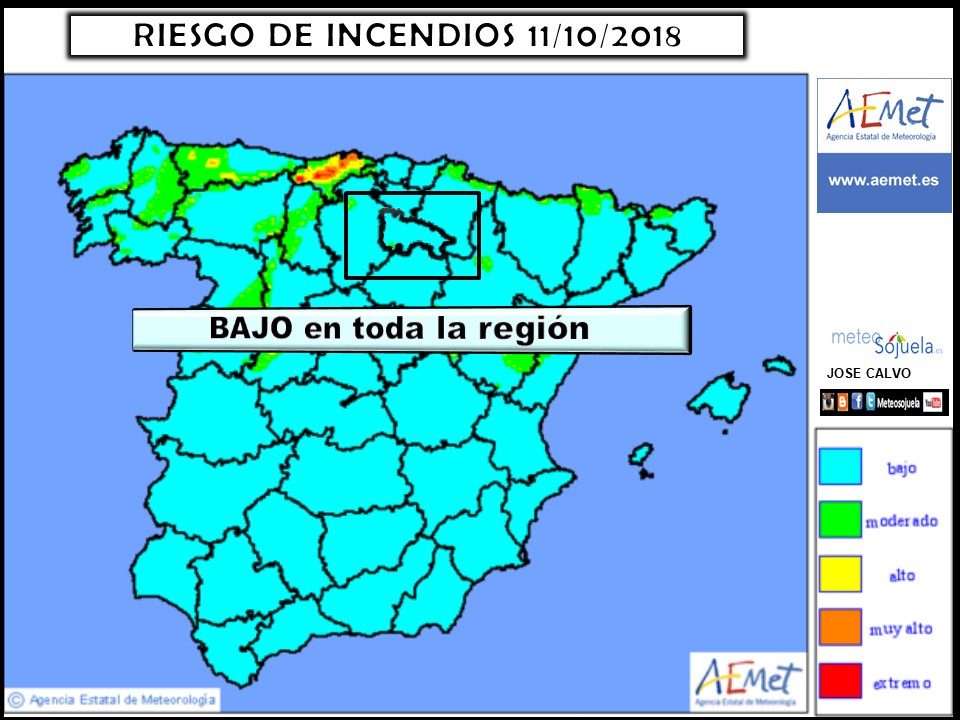 Riesgo de incendios. Meteosojuela
