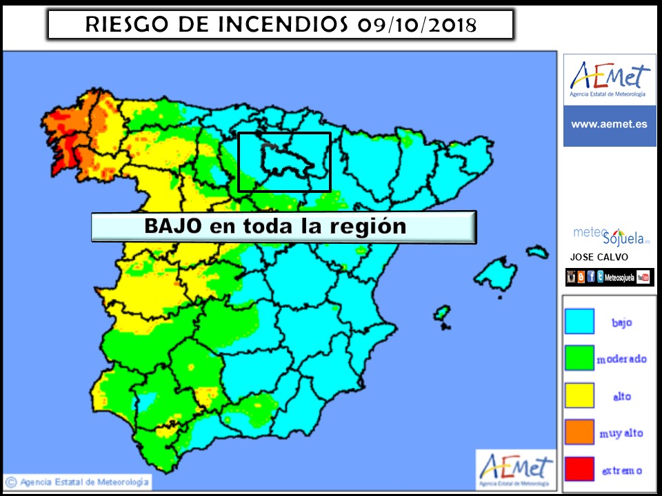 Temperaturas máximas. AEMET.Meteosojuela