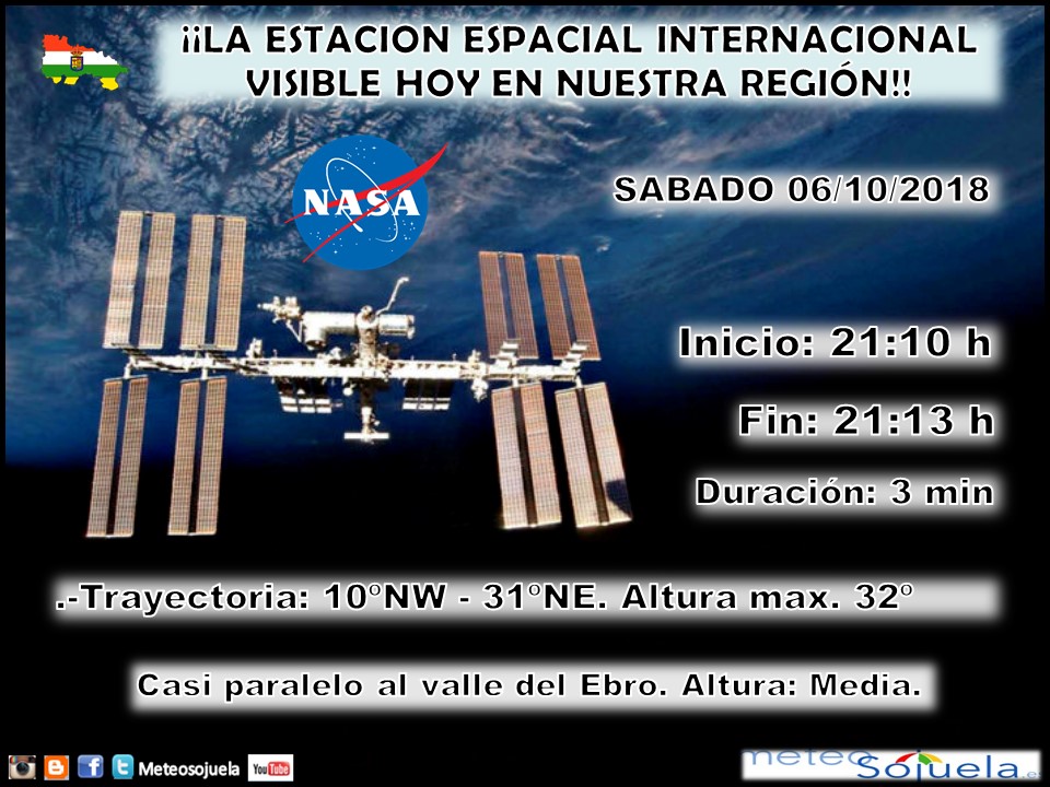 Estación Espacial Internacional.ISS. La Rioja. Meteosojuela