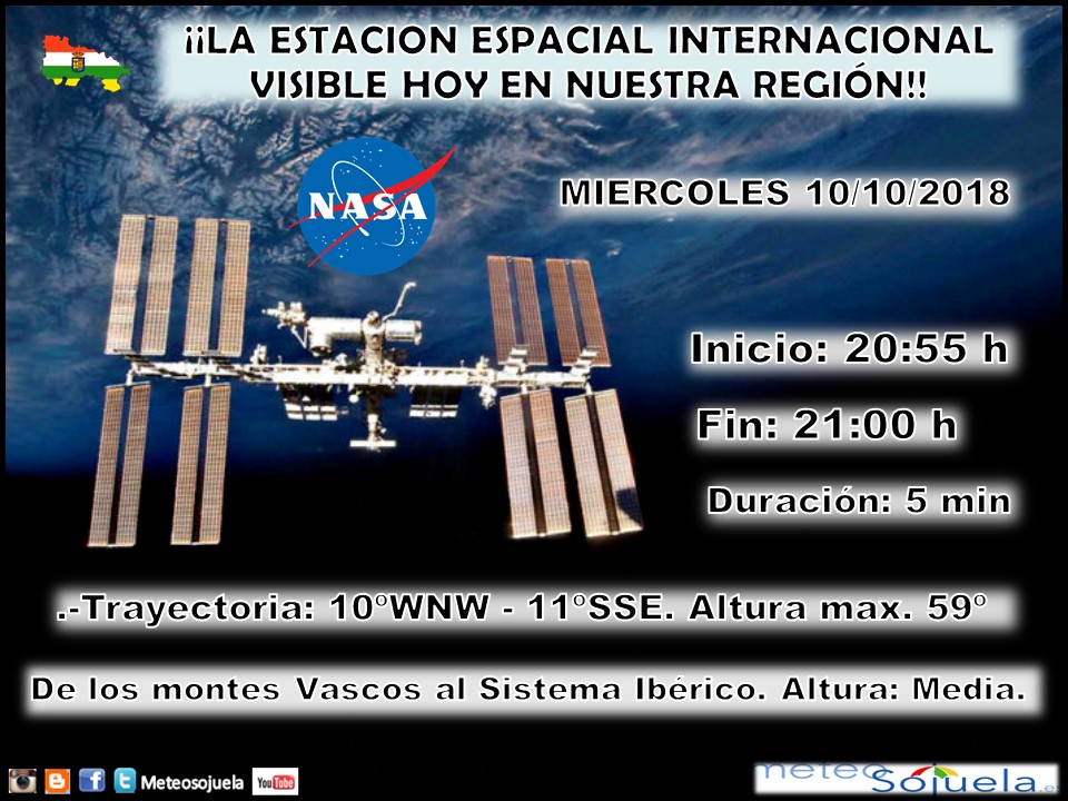 Estación Espacial Internacional.ISS. La Rioja. Meteosojuela