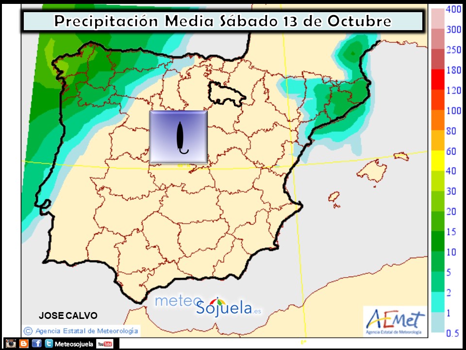 Modelo de precipitacion de AEMET.Meteosojuela