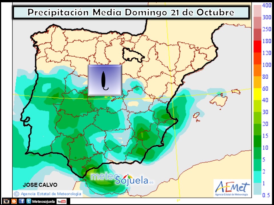 Modelo de precipitacion de AEMET.Meteosojuela