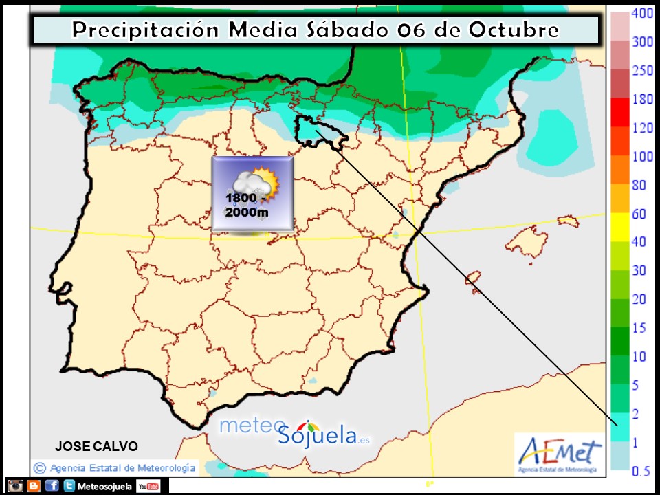 Modelo de precipitacion de AEMET.Meteosojuela