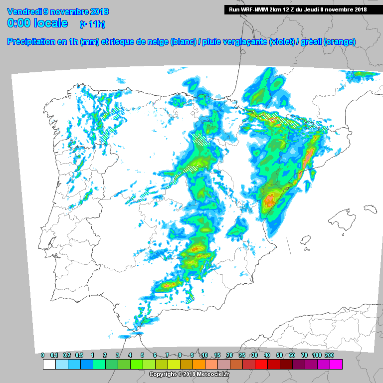 Animacion precipitacion , lluvia prevista. Meteosojuela