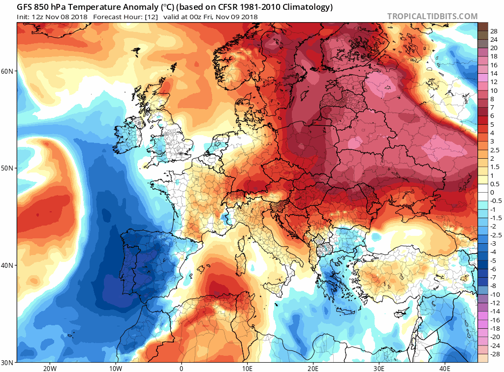 Animación Modelos Temperaturas GFS. Meteosojuela