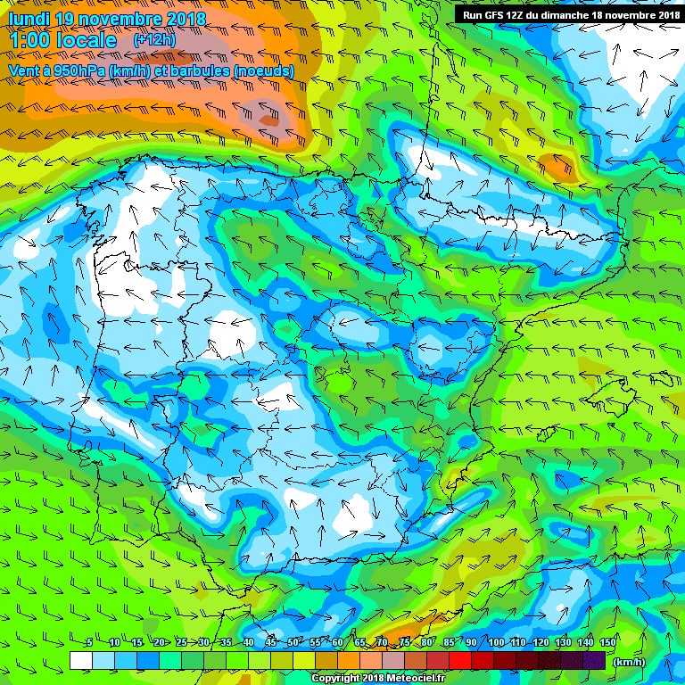Animación Vientos en Superficie. Meteosojuela La Rioja