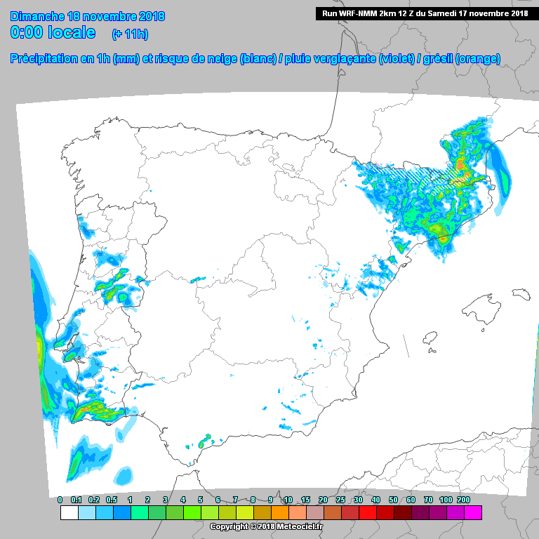 Animación de modelos de precipitación. AROME. Meteosojuela La Rioja