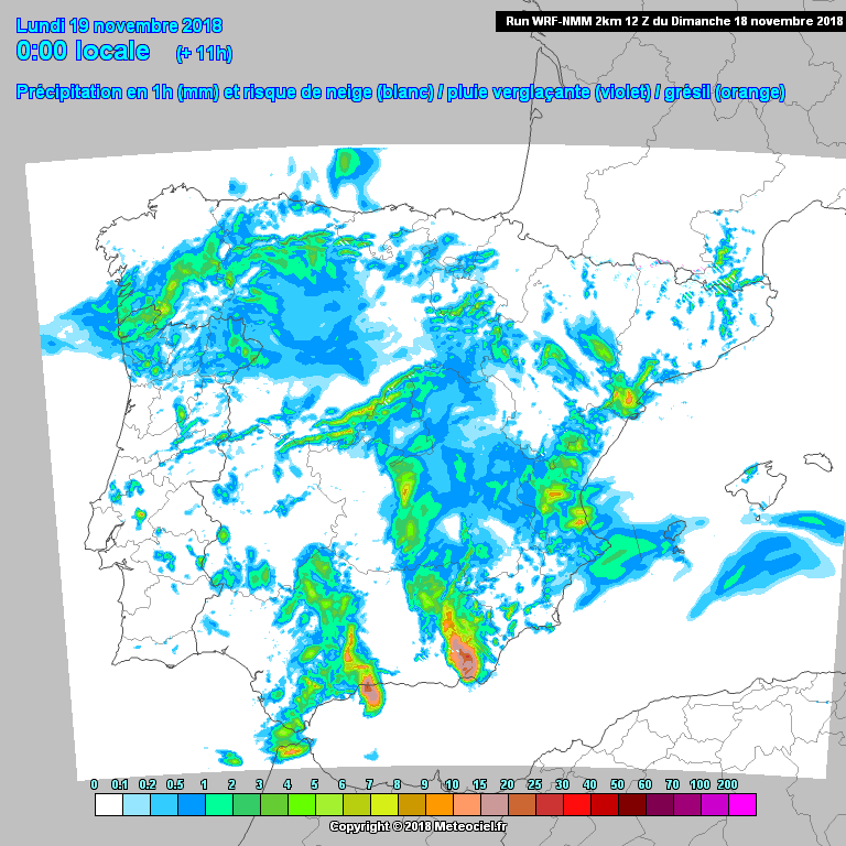 Animación de modelos de precipitación. AROME. Meteosojuela La Rioja