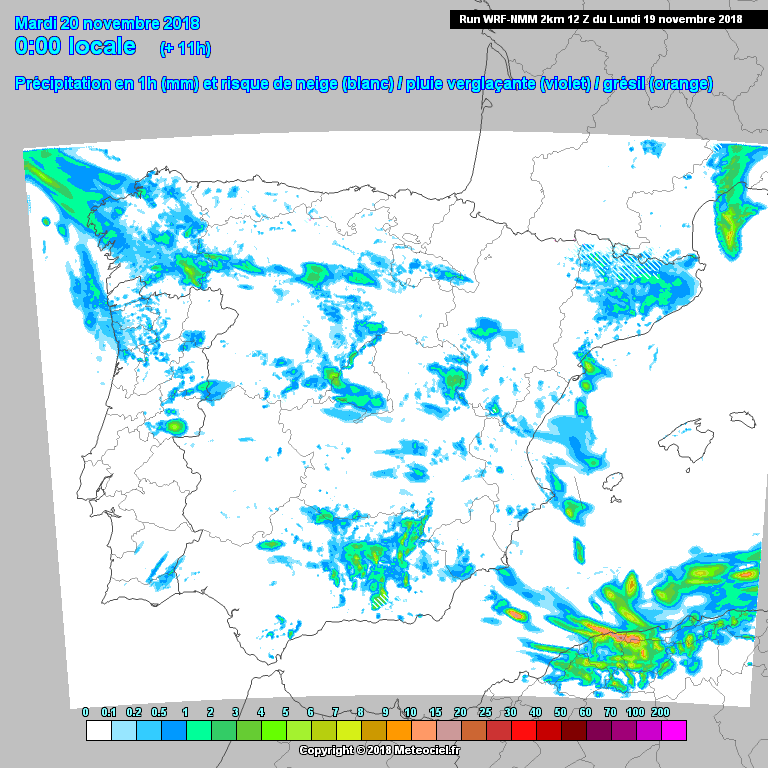 Animación de modelos de precipitación. AROME. Meteosojuela La Rioja
