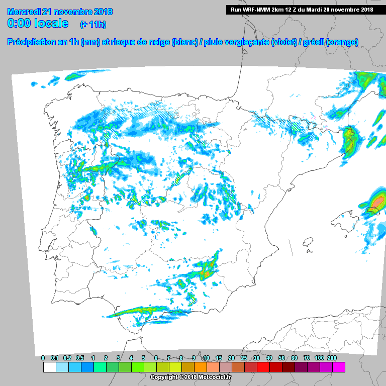 Animación de modelos de precipitación. AROME. Meteosojuela La Rioja