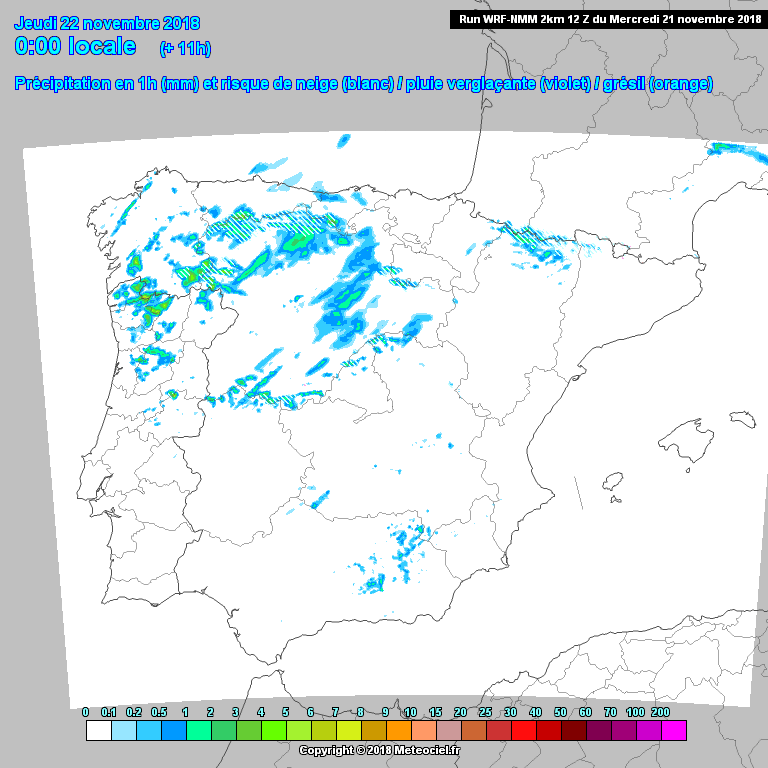 Animación de modelos de precipitación. AROME. Meteosojuela La Rioja