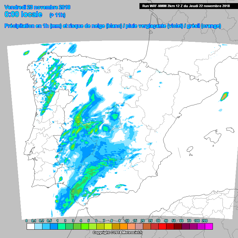 Animación de modelos de precipitación. AROME. Meteosojuela La Rioja