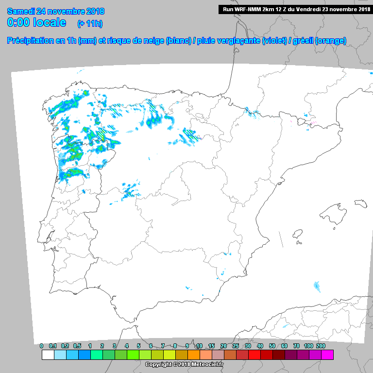 Animación de modelos de precipitación. AROME. Meteosojuela La Rioja