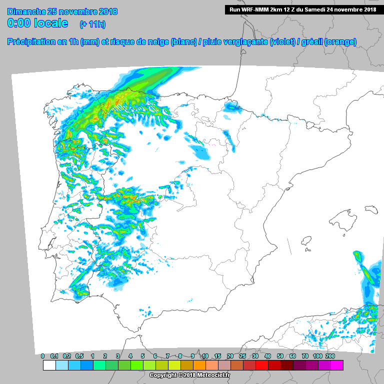 Animación de modelos de precipitación. AROME. Meteosojuela La Rioja