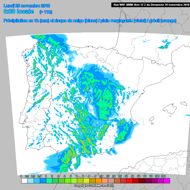 Animación de modelos de precipitación. AROME. Meteosojuela La Rioja
