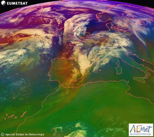 Animación masas de aire. Meteosojuela