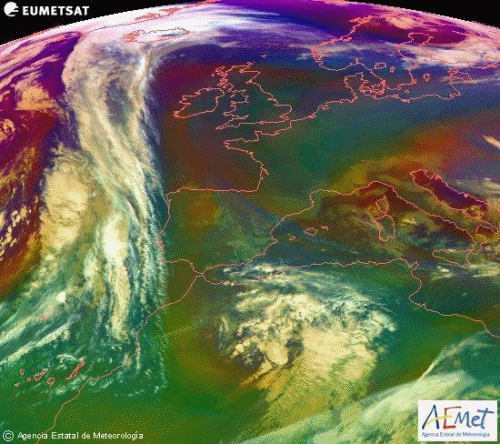 Animación masas de aire. Meteosojuela La Rioja