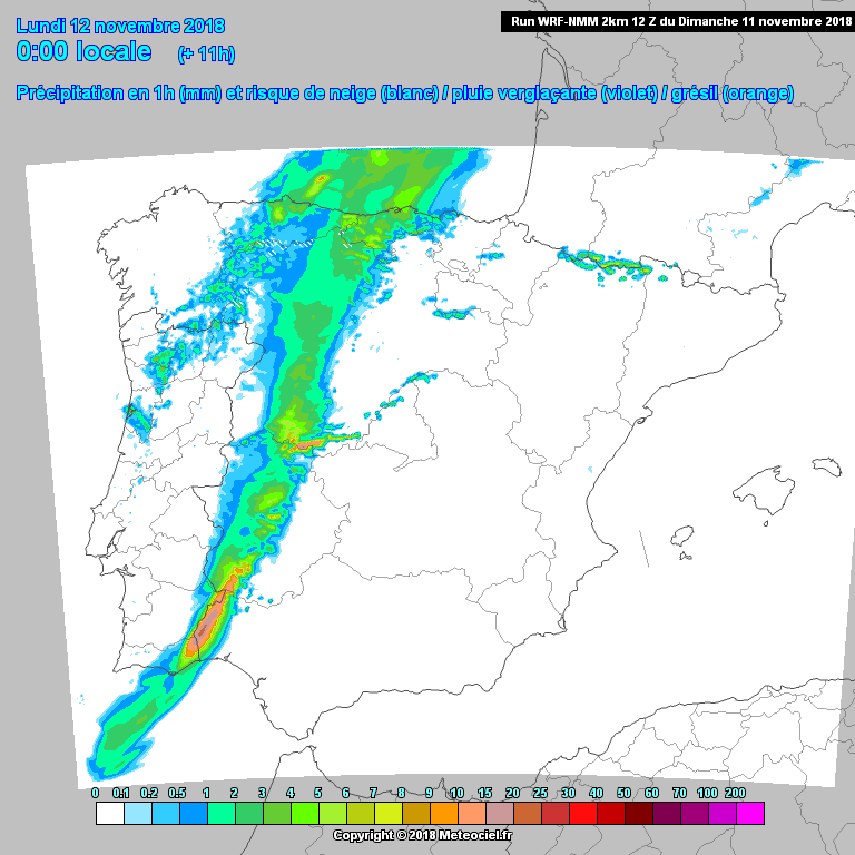 Animación precipitación modelo Arome. Meteosojuela