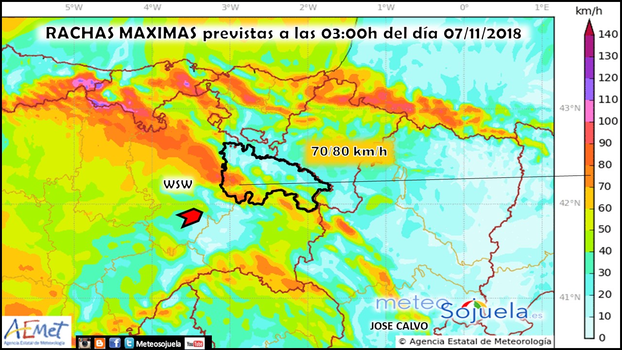 Modelo de viento de HARMONIE AEMET.Meteosojuela