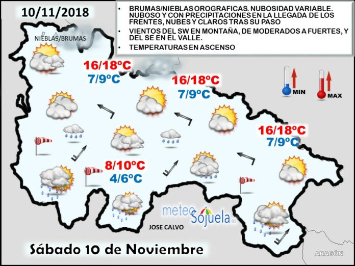 Mapa tiempo La Rioja. Meteosojuela Mapa tiempo La Rioja. Meteosojuela