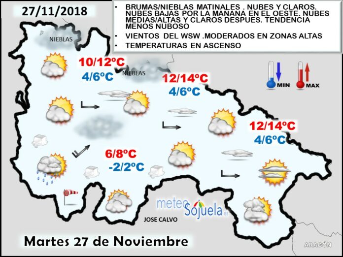 Mapa tiempo La Rioja. Meteosojuela Mapa tiempo La Rioja. Meteosojuela
