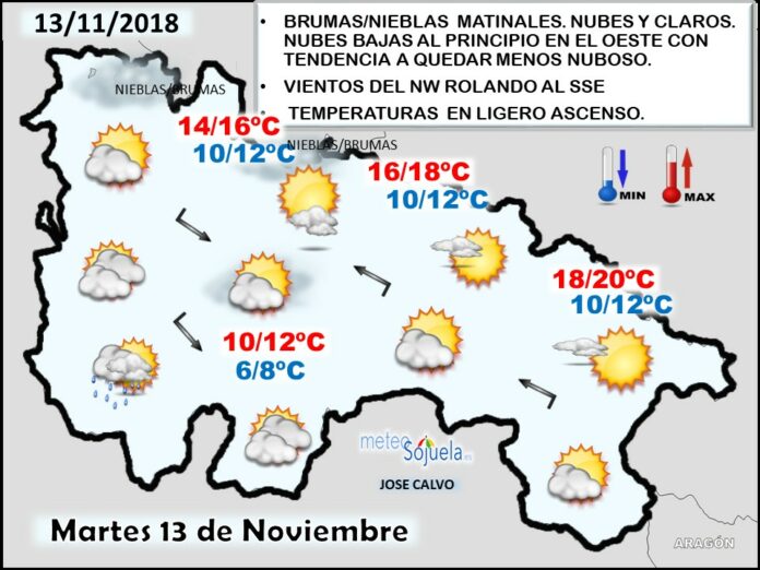 Mapa tiempo La Rioja. Meteosojuela Mapa tiempo La Rioja. Meteosojuela