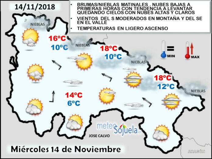 Mapa tiempo La Rioja. Meteosojuela Mapa tiempo La Rioja. Meteosojuela