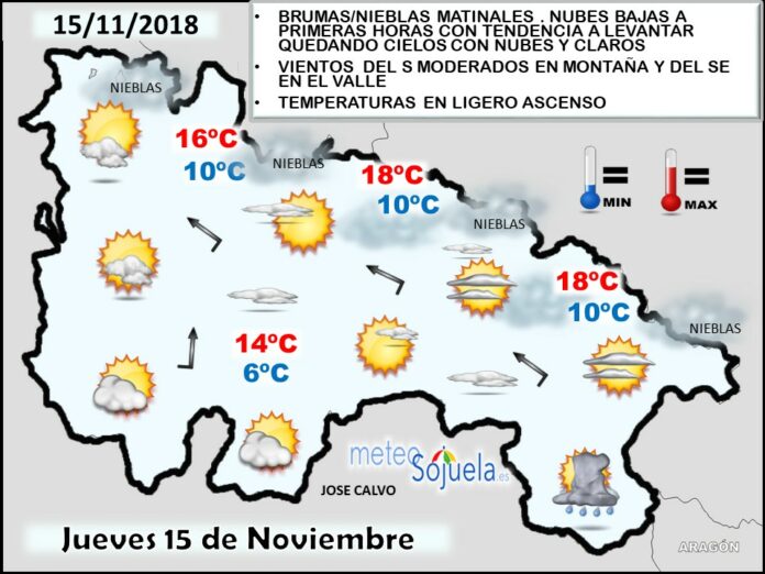 Mapa tiempo La Rioja. Meteosojuela Mapa tiempo La Rioja. Meteosojuela