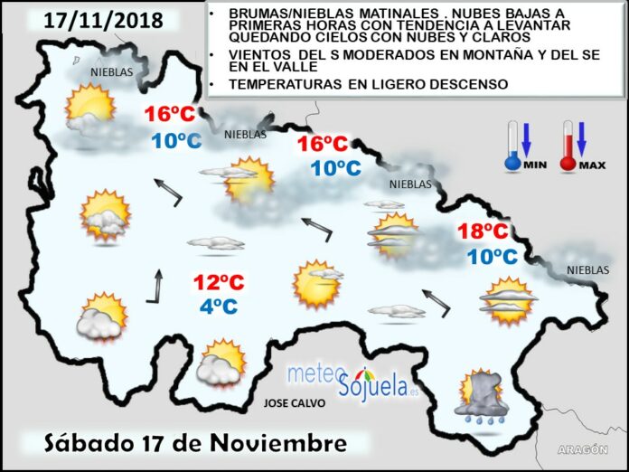 Mapa tiempo La Rioja. Meteosojuela Mapa tiempo La Rioja. Meteosojuela
