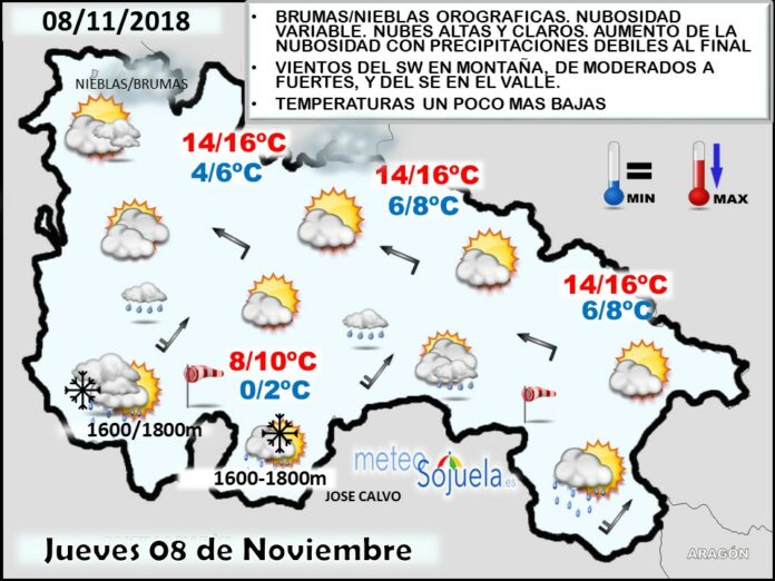 Mapa tiempo La Rioja. Meteosojuela Mapa tiempo La Rioja. Meteosojuela