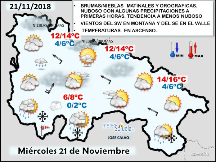 Mapa tiempo La Rioja. Meteosojuela Mapa tiempo La Rioja. Meteosojuela