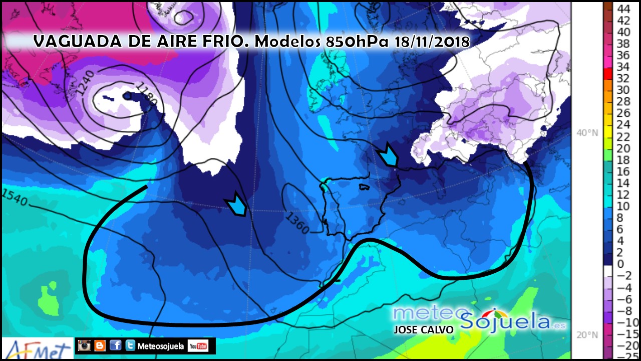 Modelos de Altura Geopotencial de 850hPa. Meteosojuela La Rioja