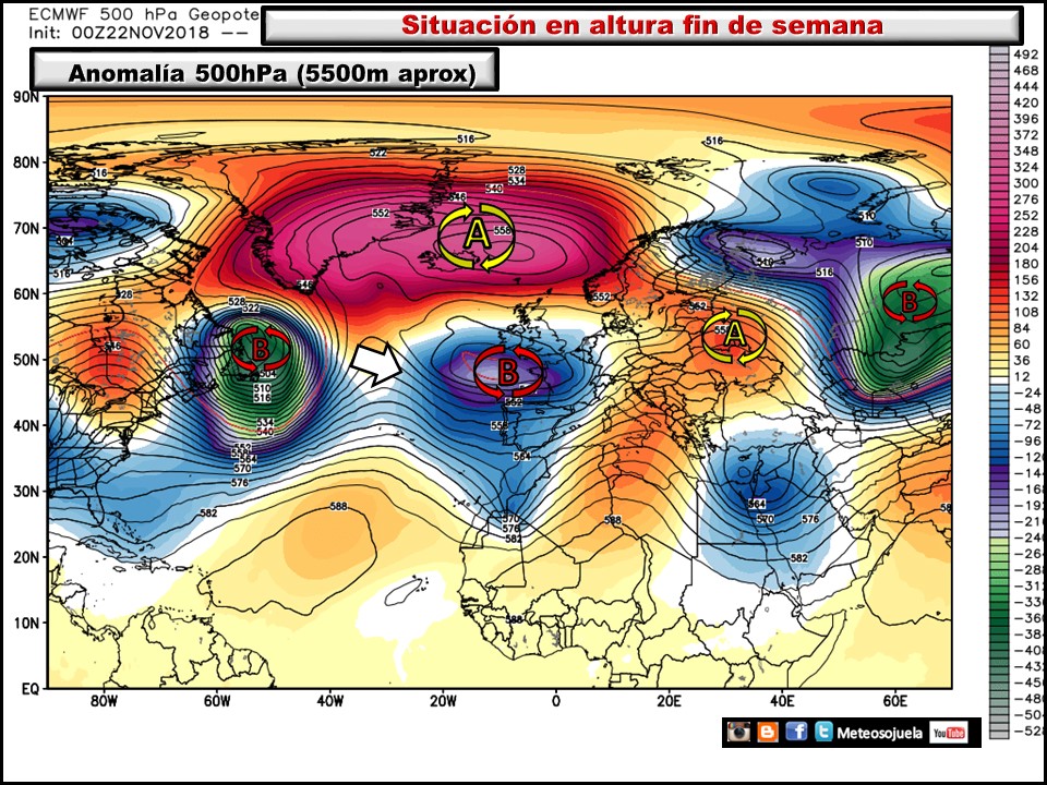 Modelos de altura Geopotencial 500 hPa. Meteosojuela La Rioja